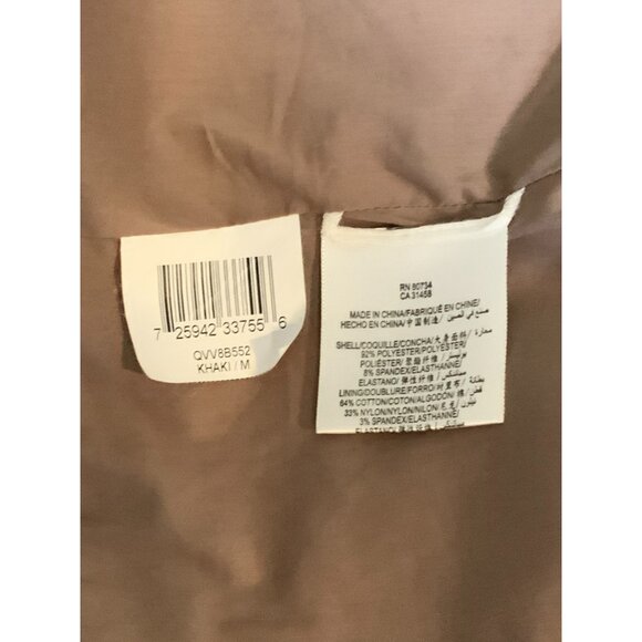 BCBG Max Azria Khaki Brown Faux Suede Asymmetrical Button-Up Vest, Size M - Picture 8 of 9